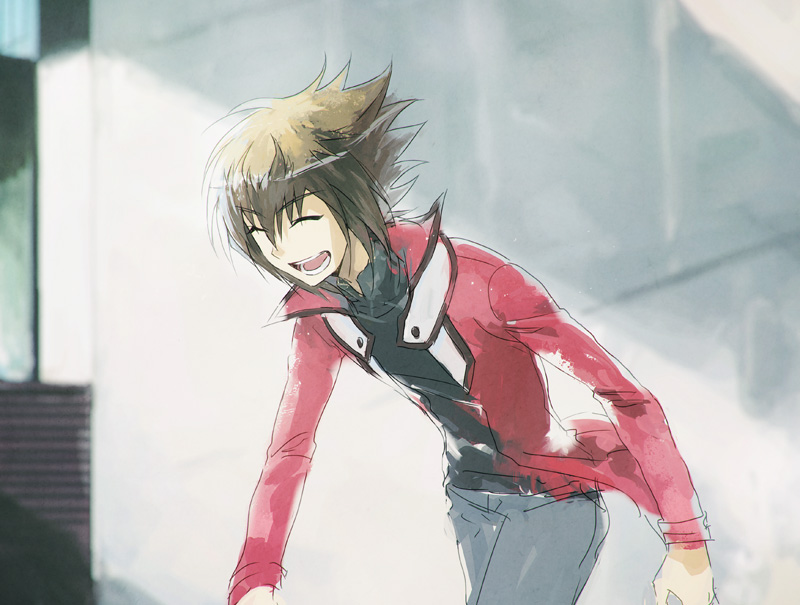 yuki judai (yu-gi-oh! and 1 more) drawn by moribuden