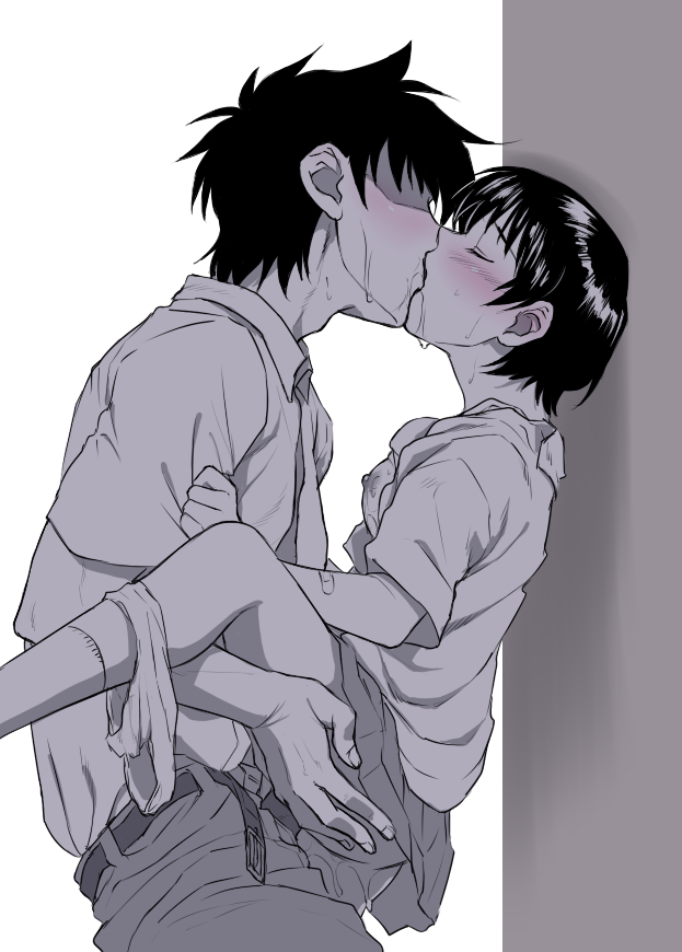 shimizu kaoru and honda gorou (major) drawn by chorin_(ougonsui_shikko)