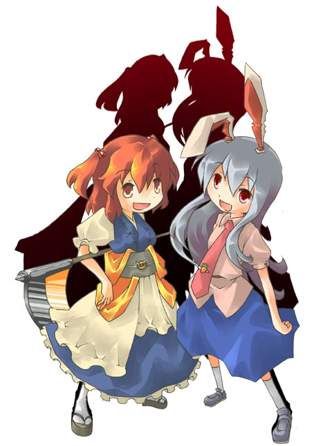 reisen udongein inaba and onozuka komachi (touhou) drawn by harada_(sansei_rain)