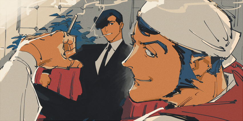 murasame kenji and taisou (giant robo) drawn by hamu_fukurou