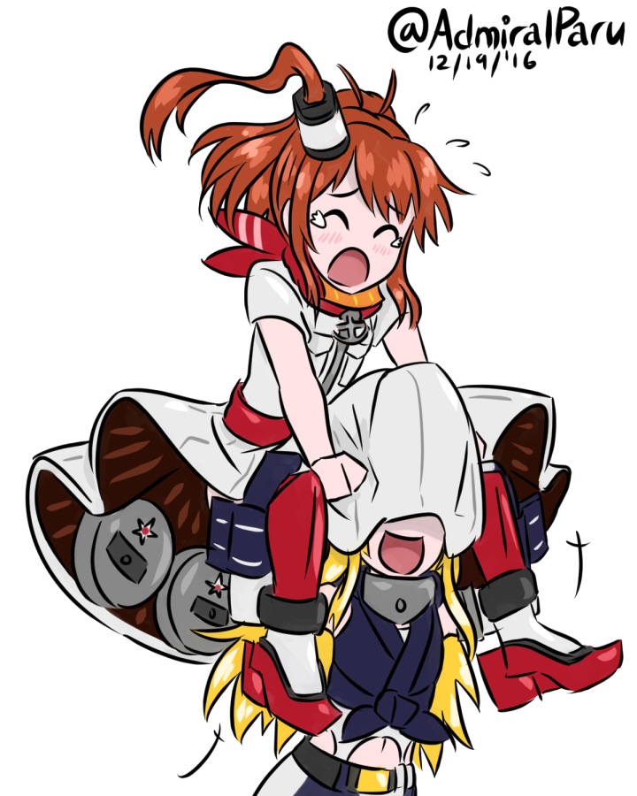iowa and saratoga (kantai collection) drawn by admiral_paru
