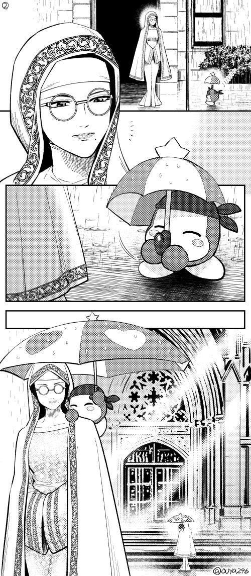bayonetta and bandana waddle dee (kirby and 1 more) drawn by ouya_(maboroshimori)