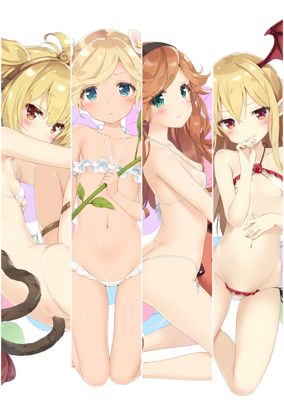 andira, vampy, io, and sara (granblue fantasy and 1 more) drawn by kani_biimu