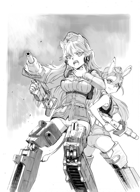 hannelore kummel and antonina kruschinski (world witches series and 1 more) drawn by nogami_takeshi