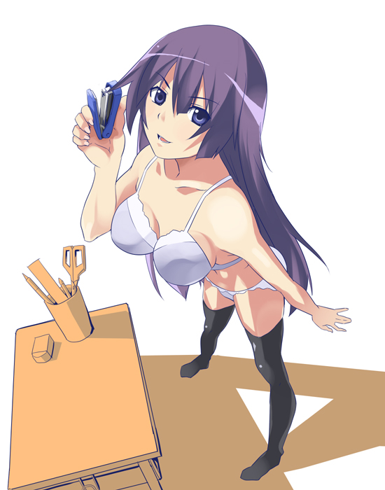 senjougahara hitagi (monogatari and 1 more) drawn by date_(senpen)