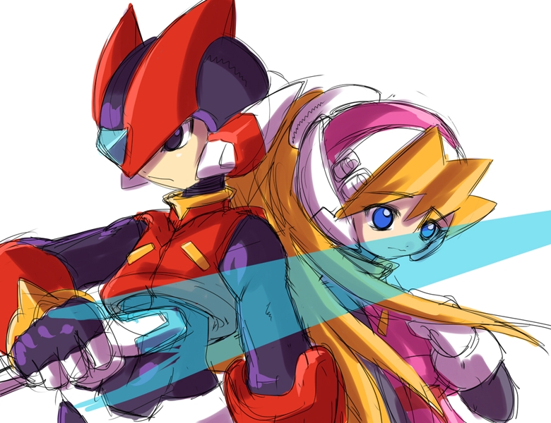 zero, zero(z), and ciel (mega man and 1 more) drawn by kamiyama_teten