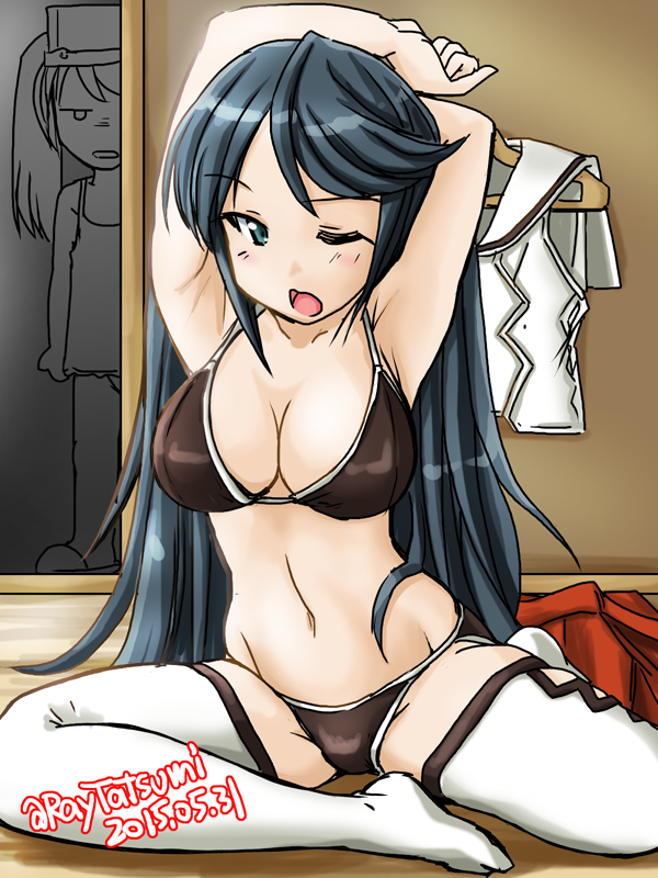 ryuujou and isuzu (kantai collection) drawn by tatsumi_ray