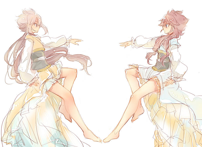 hakuryuu and amemiya taiyou (inazuma eleven and 2 more) drawn by tobi_(one)