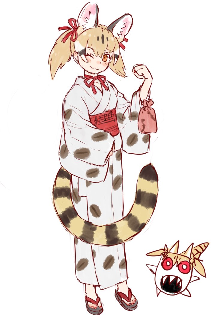 large-spotted genet (kemono friends and 1 more) drawn by kishida_shiki
