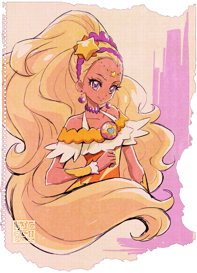 amamiya elena and cure soleil (precure and 1 more) drawn by kamikita_futago