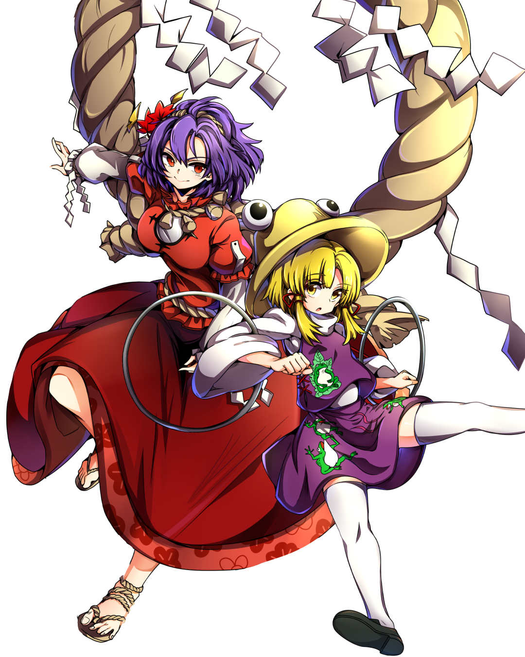 Moriya Suwako And Yasaka Kanako Touhou Drawn By Baba Baba Seimaijo Danbooru