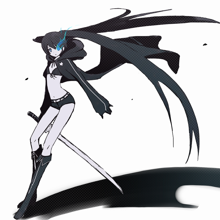 black rock shooter (black rock shooter) drawn by koshikawa_guu