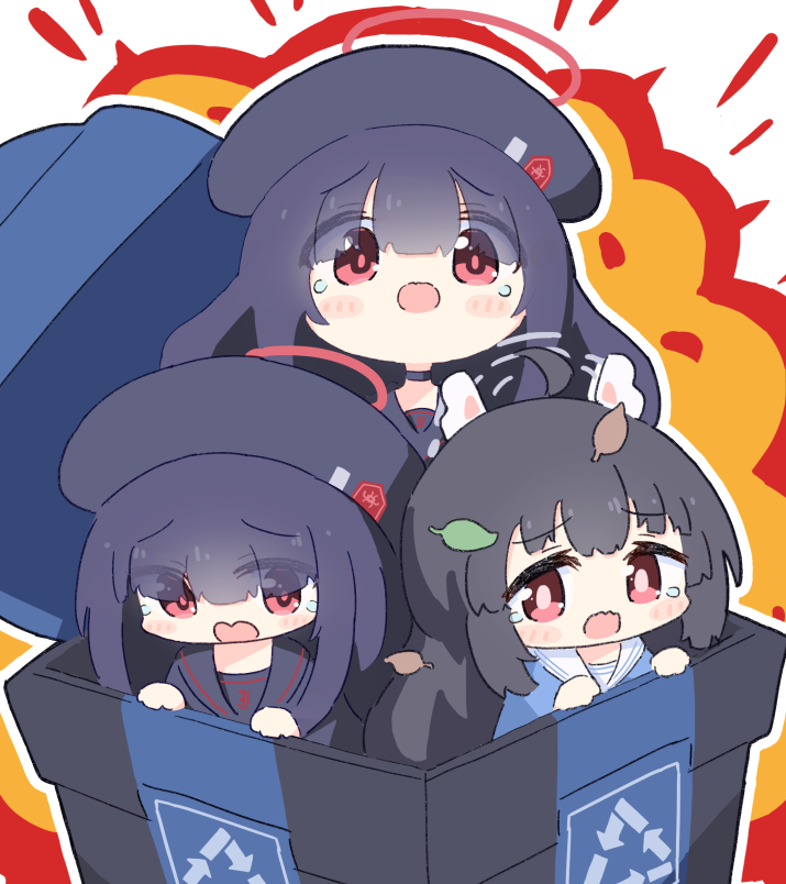 miyu and justice task force member (blue archive) drawn by umihio