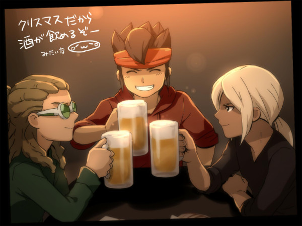 endou mamoru, kidou yuuto, and gouenji shuuya (inazuma eleven and 1 more) drawn by mizuhara_aki