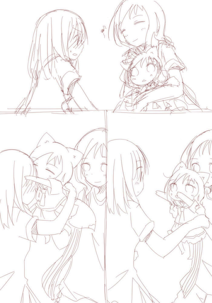 takei hisa and fukuji mihoko (saki) drawn by fud