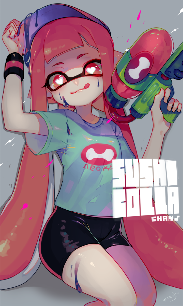 inkling player character and inkling girl (splatoon and 1 more) drawn by tarochang