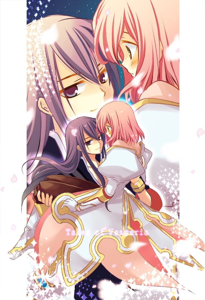 yuri lowell and estellise sidos heurassein (tales of and 1 more) drawn by ayamisiro
