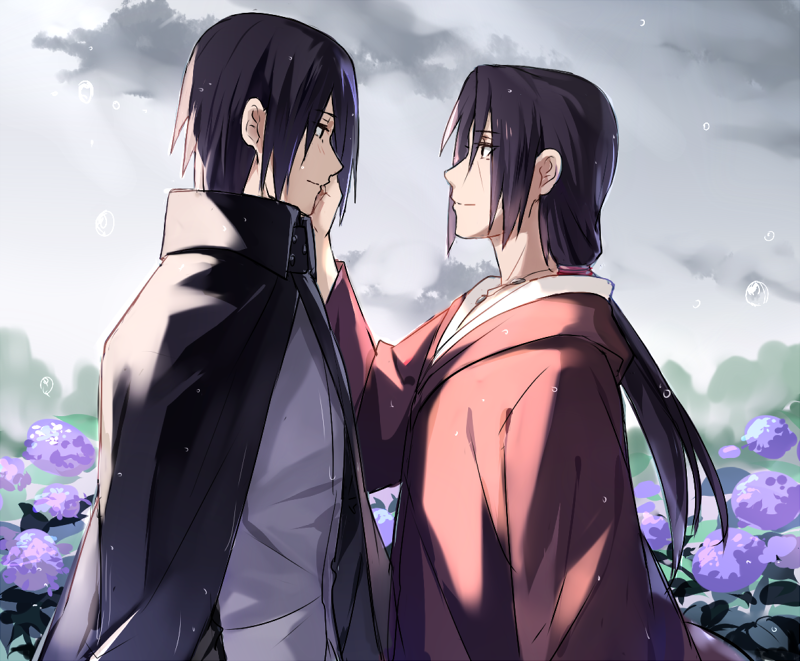 uchiha sasuke and uchiha itachi (naruto and 1 more) drawn by usagishi