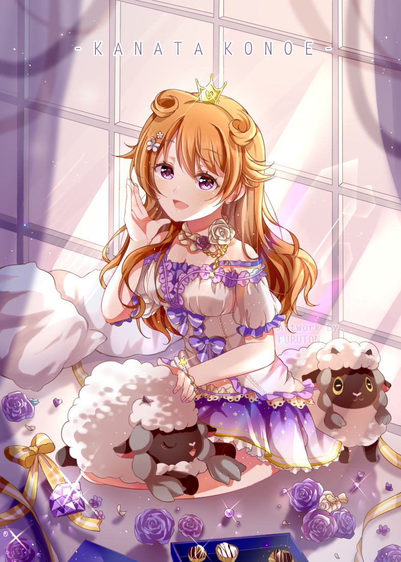 konoe kanata and wooloo (pokemon and 2 more) drawn by puruton