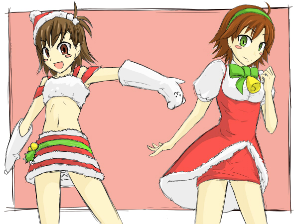 hoshii miki, futami mami, and awakened miki (idolmaster and 1 more) drawn by amayasan
