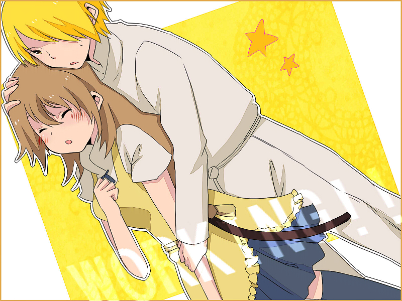 todoroki yachiyo and satou jun (working!!) drawn by kosaki