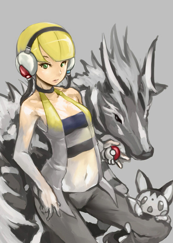 elesa, emolga, and zebstrika (pokemon and 1 more) drawn by suna_(sunagawa)
