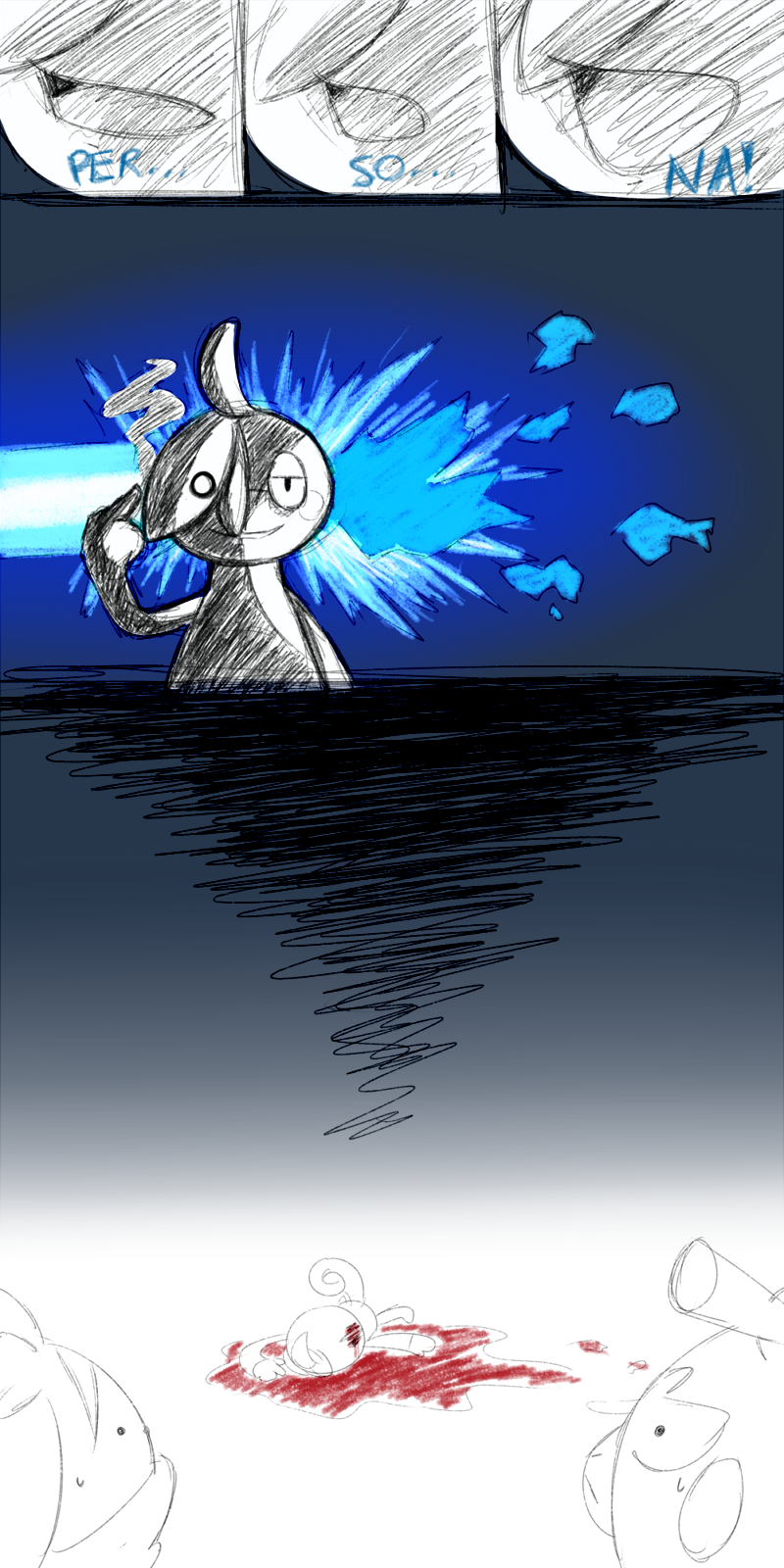 raboot, drizzile, and thwackey (pokemon and 2 more) drawn by drawfag