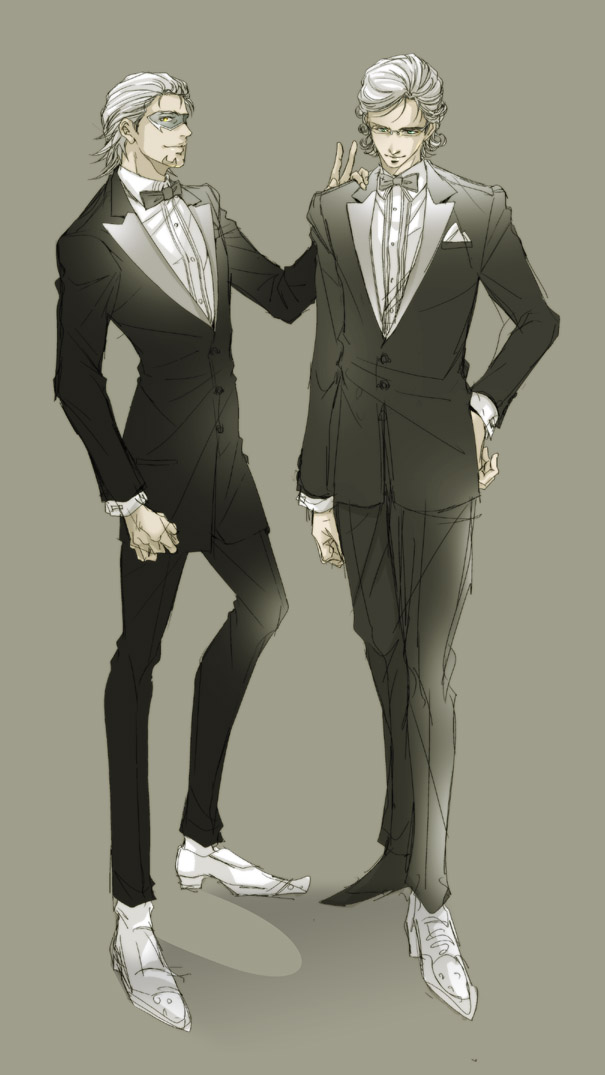barnaby brooks jr. and kaburagi t. kotetsu (tiger & bunny) drawn by deadchicken584
