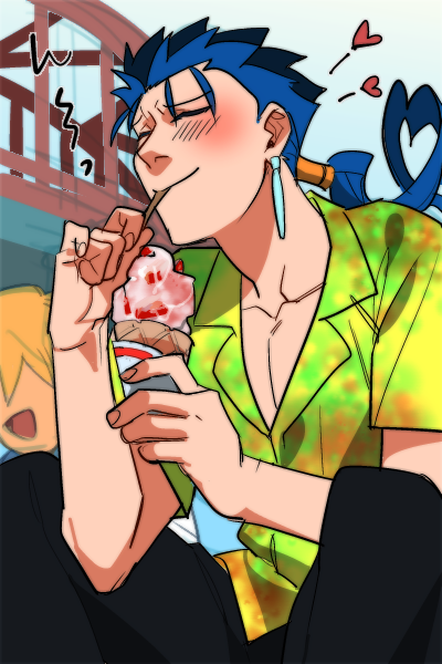cu chulainn (fate and 2 more) drawn by rui_(o-rui)