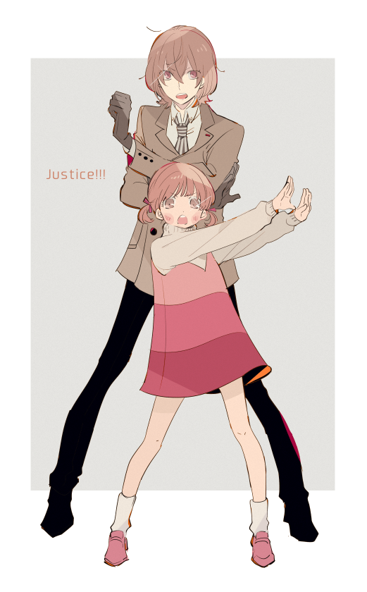 akechi gorou and doujima nanako (persona and 2 more) drawn by ivxxx