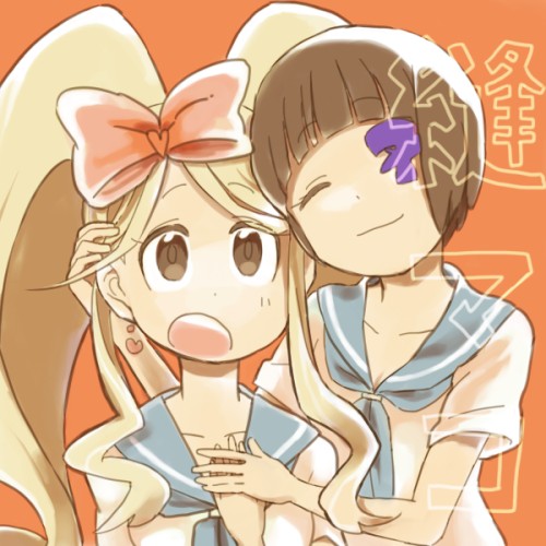mankanshoku mako and harime nui (kill la kill) drawn by emuchi