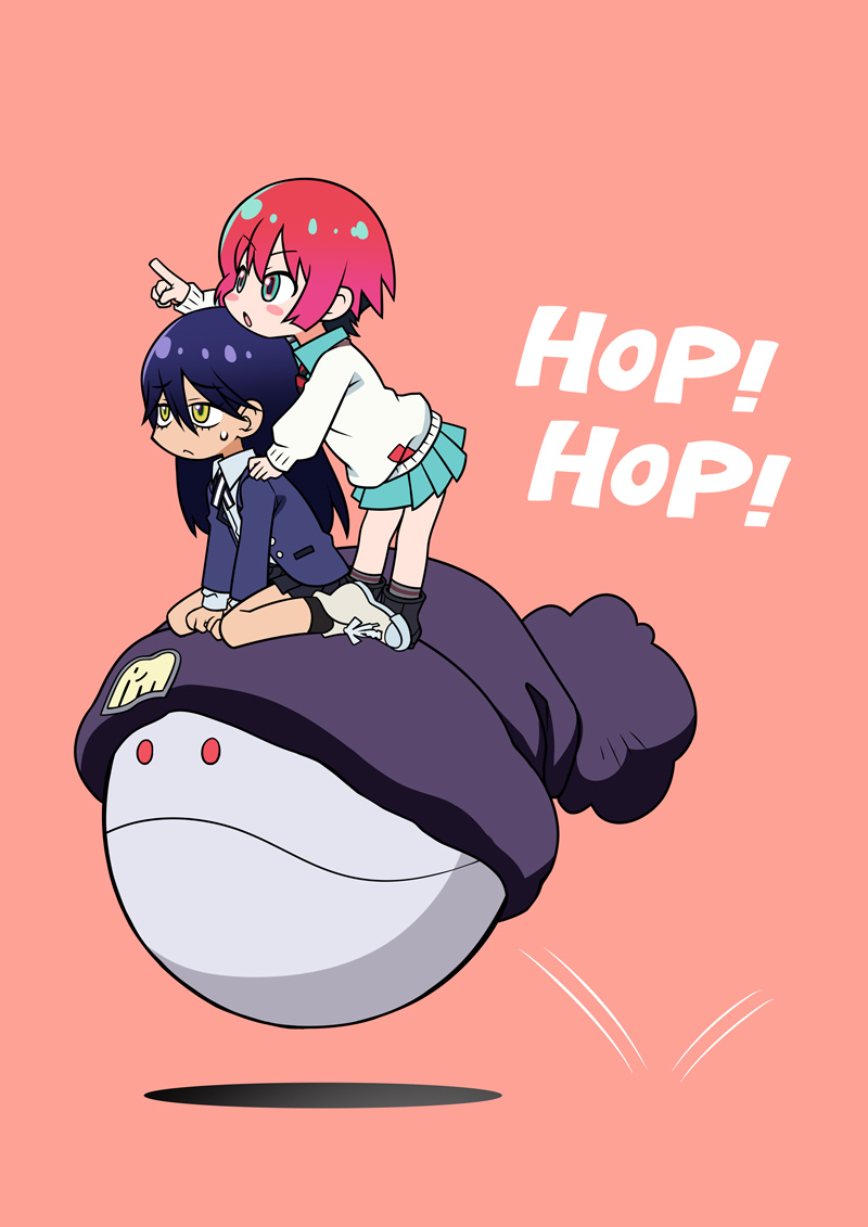 amate yuzuriha, haro, and nyaan (gundam and 1 more) drawn by akou_roushi