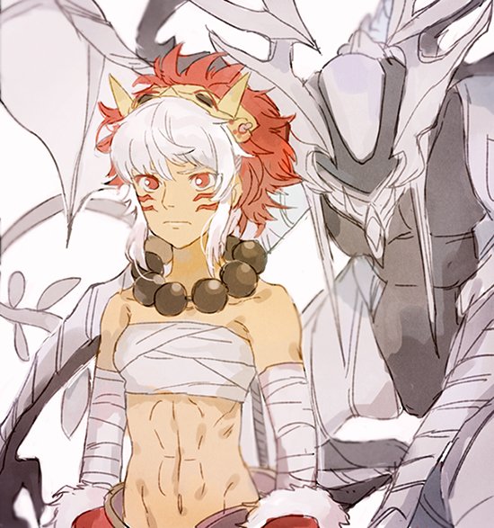 male corrin, rinkah, and corrin (fire emblem and 1 more) drawn by shourou_kanna