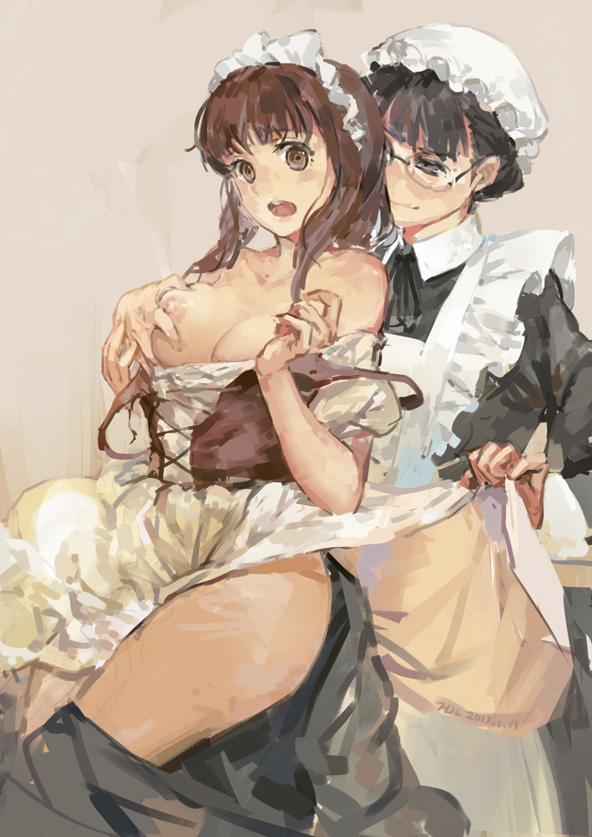maid-chou and maid ane (maoyuu maou yuusha) drawn by hjl