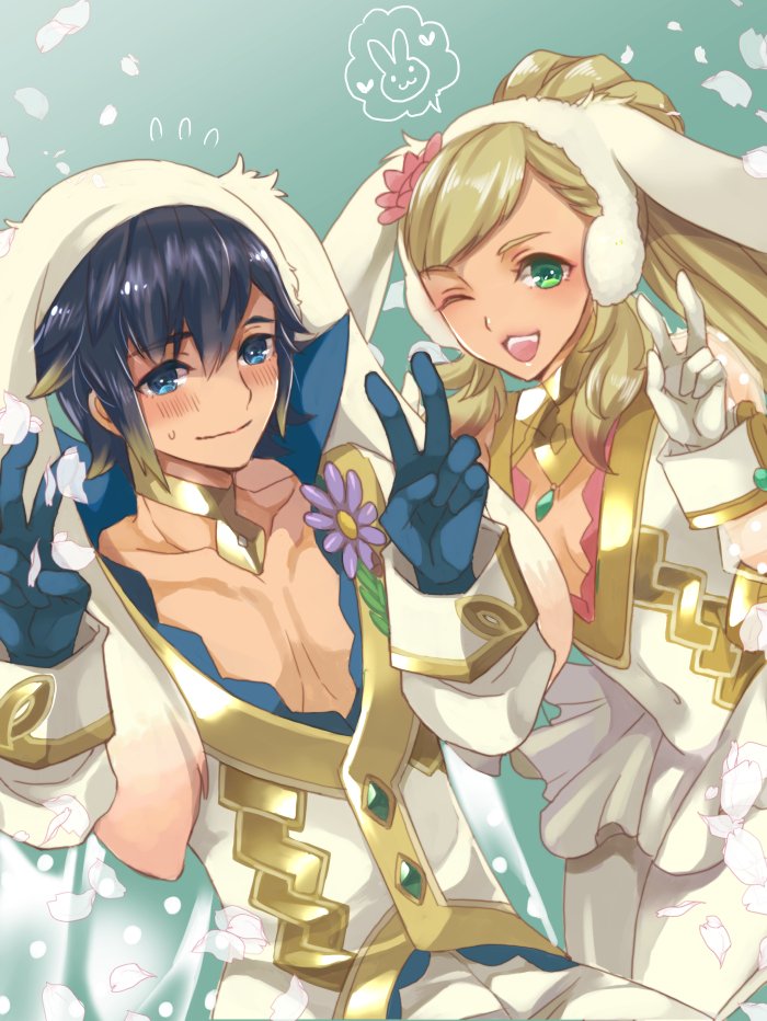 sharena and alfonse (fire emblem and 1 more) drawn by renkonmatsuri