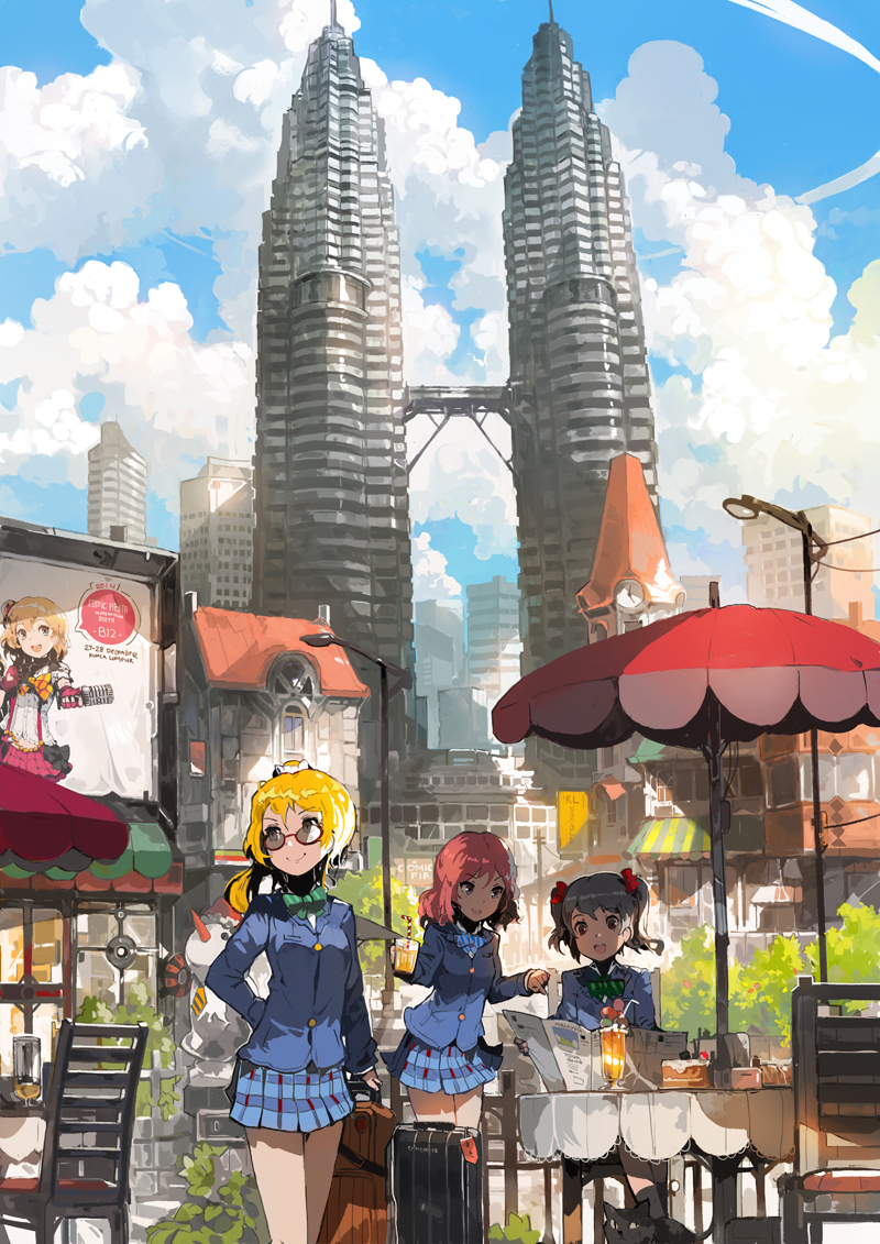 nishikino maki, yazawa nico, ayase eli, and kosaka honoka (love live! and 1 more) drawn by alchemaniac