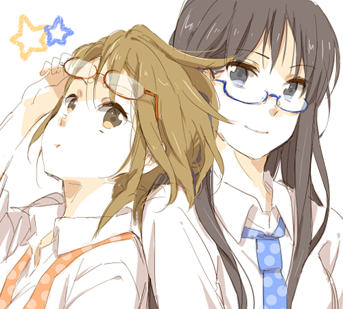akiyama mio and tainaka ritsu (k-on!) drawn by karuha