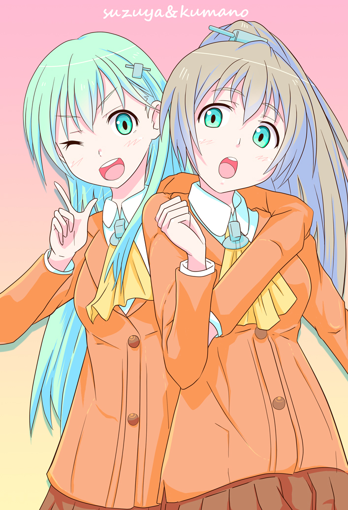 suzuya and kumano (kantai collection) drawn by taka_shida