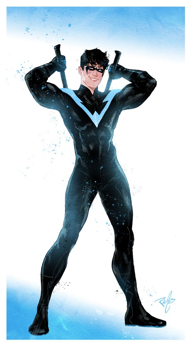 nightwing (dc comics and 1 more) drawn by nick_robles