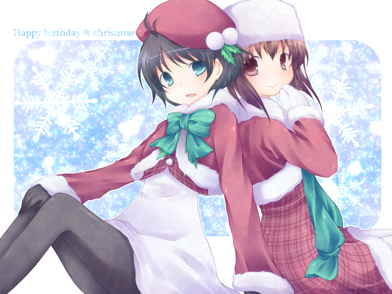 kikuchi makoto and hagiwara yukiho (idolmaster) drawn by shiguri
