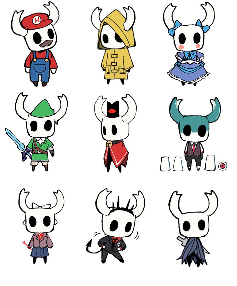 link, mario, monika, lucifer, knight, and 5 more (the legend of zelda and 8 more) drawn by ocohc
