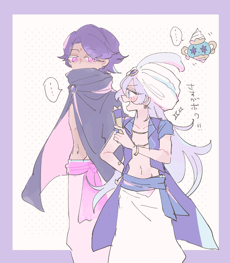 lilac cookie, yogurt cream cookie, and magic lamp (cookie run and 1 more) drawn by mamimumemo