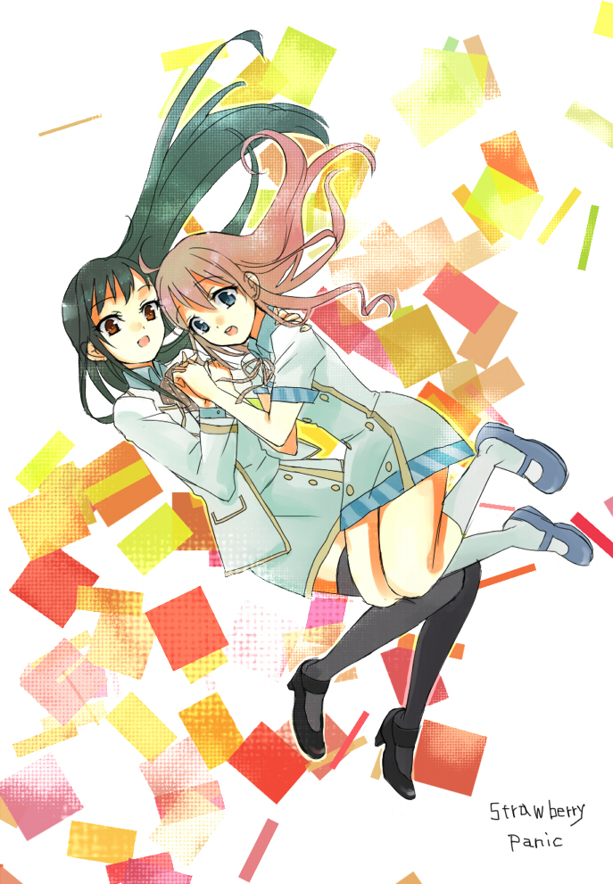 nanto yaya and konohana hikari (strawberry panic!) drawn by 01_0219 and numata_seiya