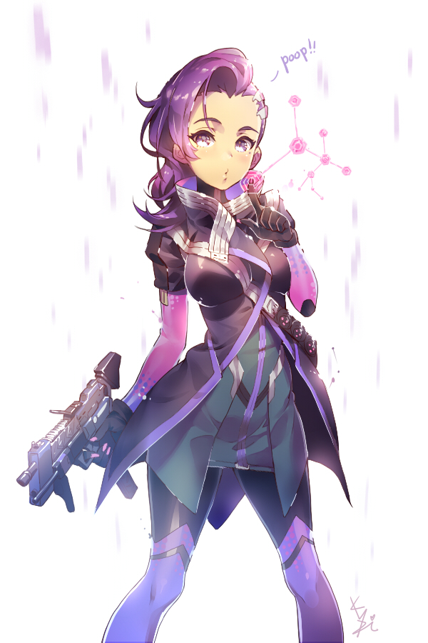 sombra (overwatch and 1 more) drawn by kakiman
