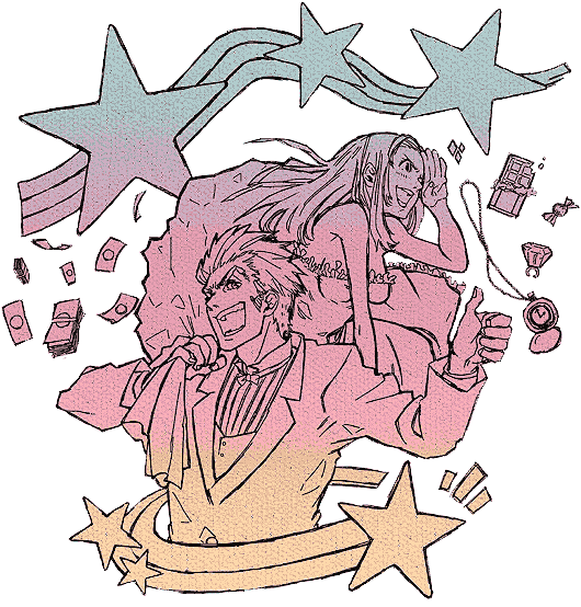 miria harvent and isaac dian (baccano!) drawn by moni0608