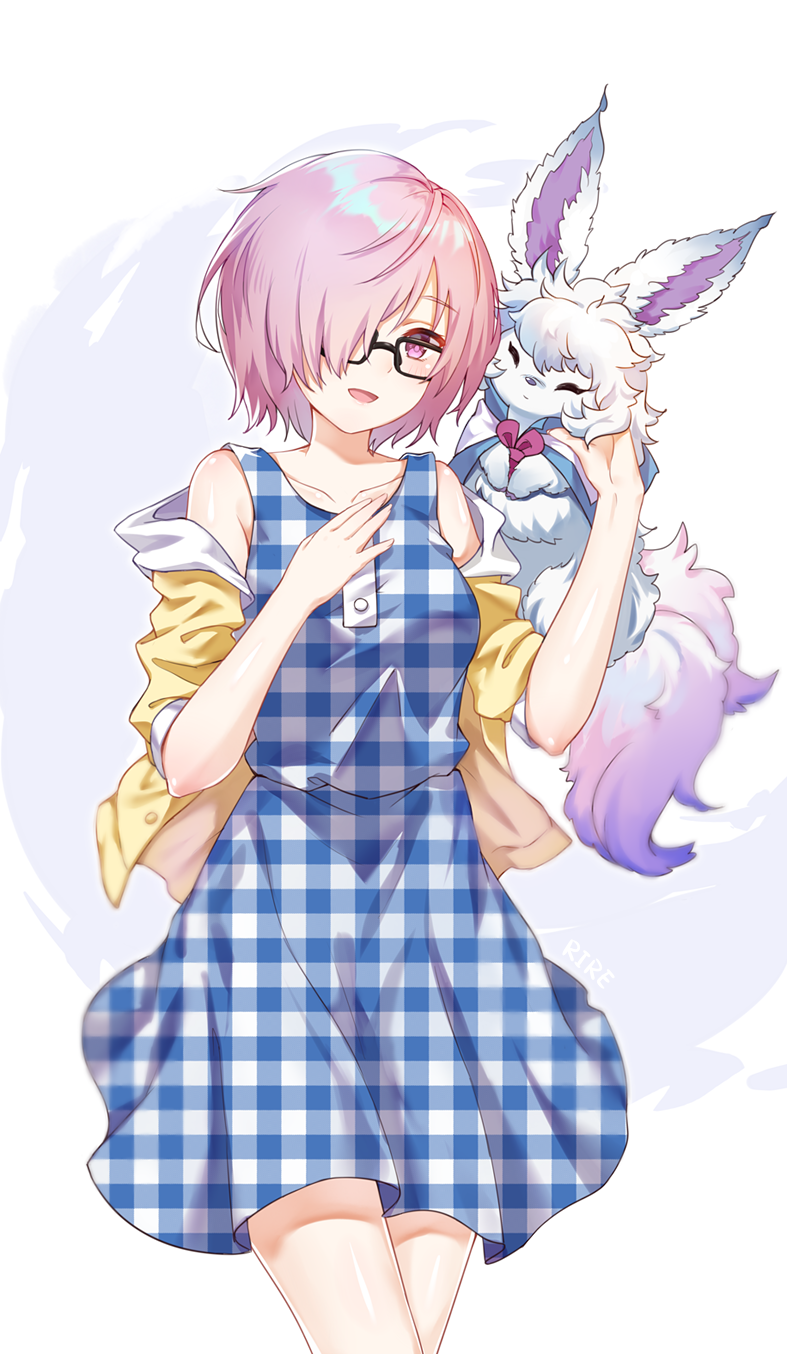 mash kyrielight and fou (fate and 1 more) drawn by smile_(mm-l)