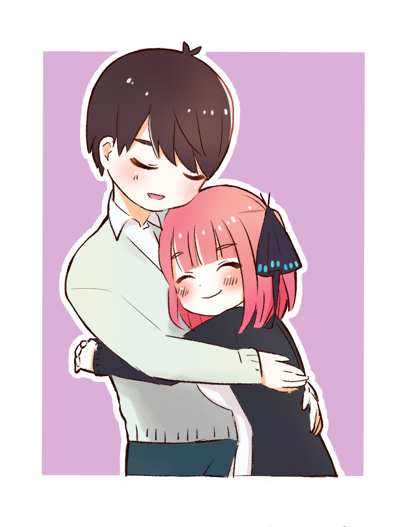 nakano nino and uesugi fuutarou (go-toubun no hanayome) drawn by kaimaart