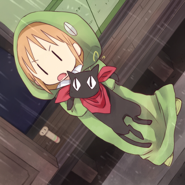 professor shinonome and sakamoto (nichijou) drawn by oluha