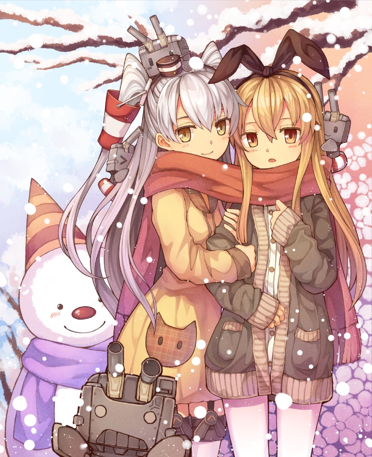shimakaze, amatsukaze, rensouhou-chan, and rensouhou-kun (kantai collection) drawn by tsubasa_tsubasa