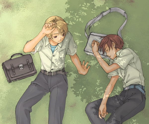 maebara keiichi and houjou satoshi (higurashi no naku koro ni)